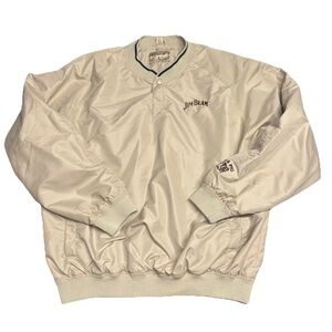 Dunbrooke Club Collection Tan XL‎ Men's Pullover Jim Beam "Be A Pig" Flawed READ